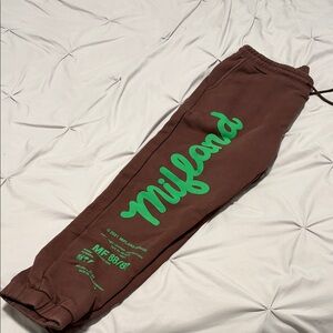 Mifland Heavy Weight Sweatpants Brown/Green XXL
